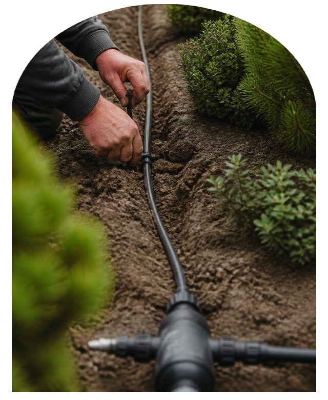 Монтаж системы капельного полива для участка в Наро-Фоминске